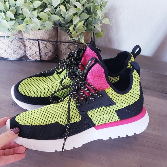 CU4TRO Bolt Lime Knit Sneakers NEW - Picture 4 of 7